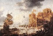 Bonaventura Peeters An Oriental Harbour oil